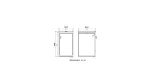 Mülltonnenbox mit Sichtstreifen, 1er Box für 240-Liter-Mülltonne – Höhe 116,3 cm × Breite 68 cm × Tiefe 80 cm – Anthrazit (RAL 7016)