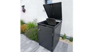 Mülltonnenbox 1er Box für 240-Liter-Mülltonne – Höhe 116,3 cm × Breite 68 cm × Tiefe 80 cm – Anthrazit (RAL 7016)