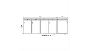 Mülltonnenbox 4er Box für 240-Liter-Mülltonnen – Höhe 116,3 cm × Breite 276 cm × Tiefe 80 cm – Anthrazit (RAL 7016)