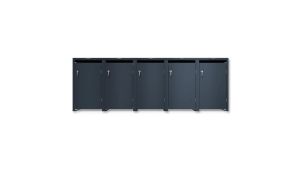 Mülltonnenbox 5er Box für 240-Liter-Mülltonnen – Höhe 116,3 cm × Breite 348 cm × Tiefe 80 cm – Anthrazit (RAL 7016)