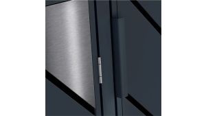 Mülltonnenbox mit Edelstahl-Akzenten, 1er Box für 240-Liter-Mülltonne – Höhe 116,3 cm × Breite 68 cm × Tiefe 80 cm – Anthrazit (RAL 7016)