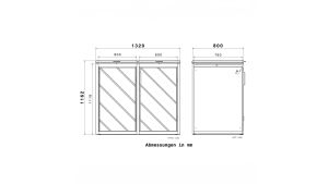 Mülltonnenbox mit Edelstahl-Akzenten, 2er Box für 240-Liter-Mülltonnen – Höhe 116,3 cm × Breite 132 cm × Tiefe 80 cm – Anthrazit (RAL 7016)