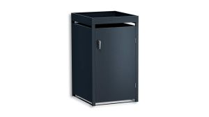 Mülltonnenbox mit Pflanzdach, 1er Box für 240-Liter-Mülltonne – Höhe 124,2 cm × Breite 68 cm × Tiefe 80 cm – Anthrazit (RAL 7016)
