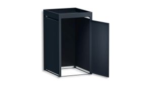 Mülltonnenbox mit Pflanzdach, 1er Box für 240-Liter-Mülltonne – Höhe 124,2 cm × Breite 68 cm × Tiefe 80 cm – Anthrazit (RAL 7016)