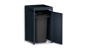 Mülltonnenbox mit Pflanzdach, 1er Box für 240-Liter-Mülltonne – Höhe 124,2 cm × Breite 68 cm × Tiefe 80 cm – Anthrazit (RAL 7016)