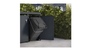 Mülltonnenbox mit Pflanzdach, 1er Box für 240-Liter-Mülltonne – Höhe 124,2 cm × Breite 68 cm × Tiefe 80 cm – Anthrazit (RAL 7016)