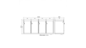 Mülltonnenbox mit Pflanzdach, 4er Box für 240-Liter-Mülltonnen – Höhe 124,2 cm × Breite 276 cm × Tiefe 80 cm – Anthrazit (RAL 7016)