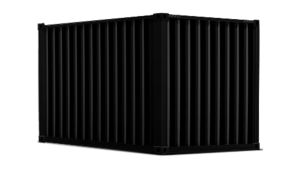 Seecontainer 10 Fuß - 7,44 qm, H2591 x B3000 x T2438 mm, anthrazit, mit Holzfußboden