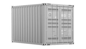 Seecontainer 10 Fuß - 7,44 qm, H2591 x B3000 x T2438 mm, grau, mit Holzfußboden