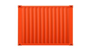 Seecontainer 10 Fuß - 7,44 qm, H2591 x B3000 x T2438 mm, rot, mit Holzfußboden