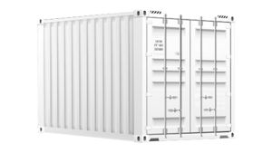 Seecontainer 10 Fuß - 7,44 qm, H2591 x B3000 x T2438 mm, weiß, mit Holzfußboden