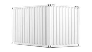 Seecontainer 10 Fuß - 7,44 qm, H2591 x B3000 x T2438 mm, weiß, mit Holzfußboden