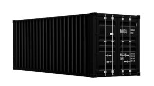 Seecontainer 20 Fuß - 14,91 qm, H2591 x B6058 x T2438 mm, anthrazit, mit Holzfußboden