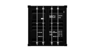 Seecontainer 10 Fuß - 7,44 qm, H2591 x B3000 x T2438 mm, anthrazit, mit Holzfußboden