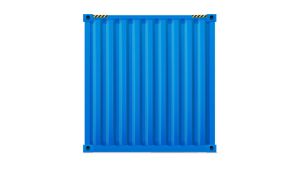 Seecontainer 10 Fuß - 7,44 qm, H2591 x B3000 x T2438 mm, blau, mit Holzfußboden