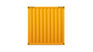 Seecontainer 10 Fuß - 7,44 qm, H2591 x B3000 x T2438 mm, gelb, mit Holzfußboden