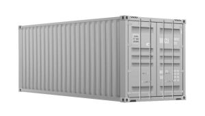 Seecontainer 20 Fuß - 14,91 qm, H2591 x B6058 x T2438 mm, grau, mit Holzfußboden