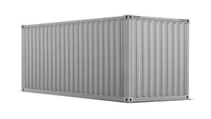 Seecontainer 20 Fuß - 14,91 qm, H2591 x B6058 x T2438 mm, grau, mit Holzfußboden
