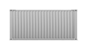 Seecontainer 20 Fuß mit 2 x Doppelflügeltür - 14,91 qm, H2591 x B6058 x T2438 mm, grau, mit Holzfußboden