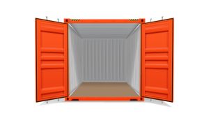 Seecontainer 20 Fuß - 14,91 qm, H2591 x B6058 x T2438 mm, rot, mit Holzfußboden