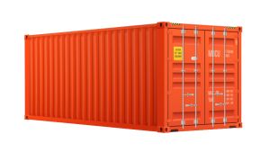 Seecontainer 20 Fuß - 14,91 qm, H2591 x B6058 x T2438 mm, rot, mit Holzfußboden