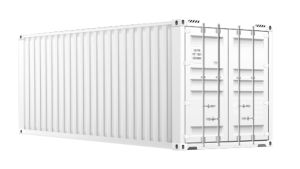 Seecontainer 20 Fuß - 14,91 qm, H2591 x B6058 x T2438 mm, weiß, mit Holzfußboden