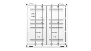 Seecontainer 10 Fuß mit 2 x Doppelflügeltür - 7,44 qm, H2591 x B3000 x T2438 mm, weiß, mit Holzfußboden