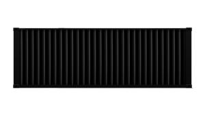 Seecontainer 40 Fuß mit 2 x Doppelflügeltür - 30,24 qm, H2591 x B12192 x T2438 mm, anthrazit, mit Holzfußboden