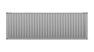 Seecontainer 40 Fuß - 30,24 qm, H2591 x B12192 x T2438 mm, grau, mit Holzfußboden