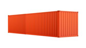 Seecontainer 40 Fuß - 30,24 qm, H2591 x B12192 x T2438 mm, rot, mit Holzfußboden
