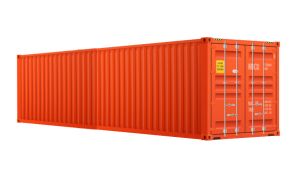 Seecontainer 40 Fuß - 30,24 qm, H2591 x B12192 x T2438 mm, rot, mit Holzfußboden