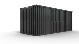 Verkaufscontainer - Barcontainer mit Verkaufsklappe, H2216 x B5055 x T2350 mm, anthrazit, zerlegt