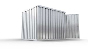 Verkaufscontainer - Barcontainer mit Verkaufsklappe, H2196 x B2985 x T2350 mm, verzinkt, zerlegt