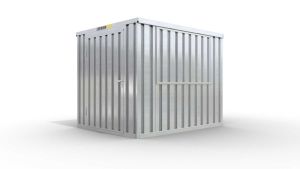 Verkaufscontainer - Barcontainer mit Verkaufsklappe, H2196 x B2985 x T2350 mm, verzinkt, zerlegt