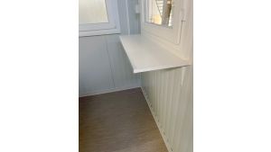 Verkaufshäuschen isoliert, H2555 x B1670 x L1610, mit Schiebefenster und Elektropaket, anthrazit