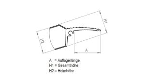 Verladeschienen - Auffahrschienen - 2 x L2650 X B350 mm - Tragkraft 1900 kg