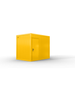Bürocontainer isoliert, 3100 x 2160 x 2540 mm (L x B x H),  inkl. Elektropaket, 1 Fenster, Lackierung RAL 1003 signalgelb  - Variante 2