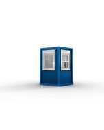 Verkaufshäuschen isoliert, H2555 x B1670 x L1610, mit 1 x Schiebefenster, 2 x DK-Fenster und Elektropaket, enzianblau