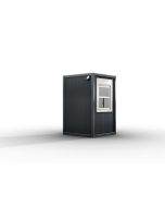 Verkaufshäuschen isoliert, H2555 x B1670 x L1610, mit Schiebefenster und Elektropaket, anthrazit