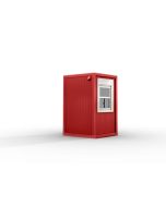 Verkaufshäuschen isoliert, H2555 x B1670 x L1610, mit Schiebefenster und Elektropaket, feuerrot