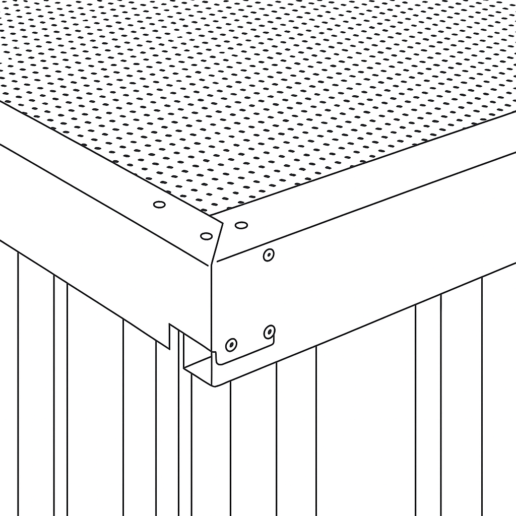 Lagercontainer Laubschutzgitter